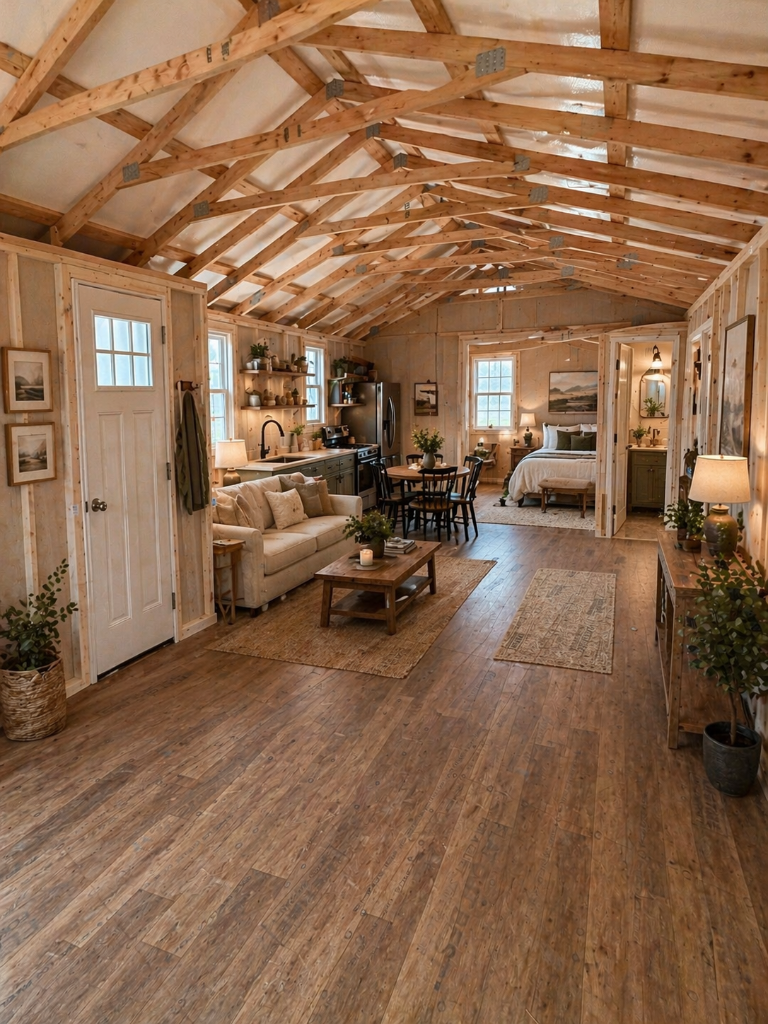 Finished guest suite interior