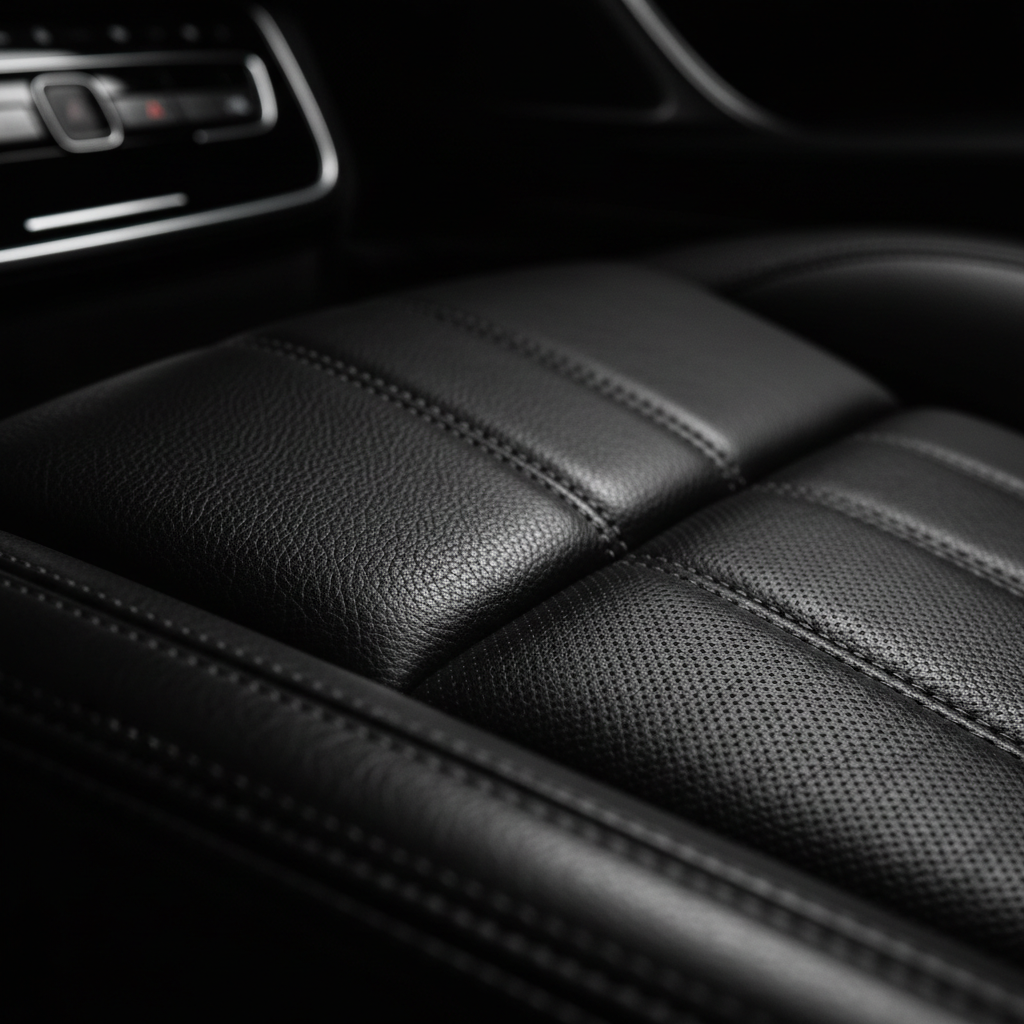Pristine leather interior detail