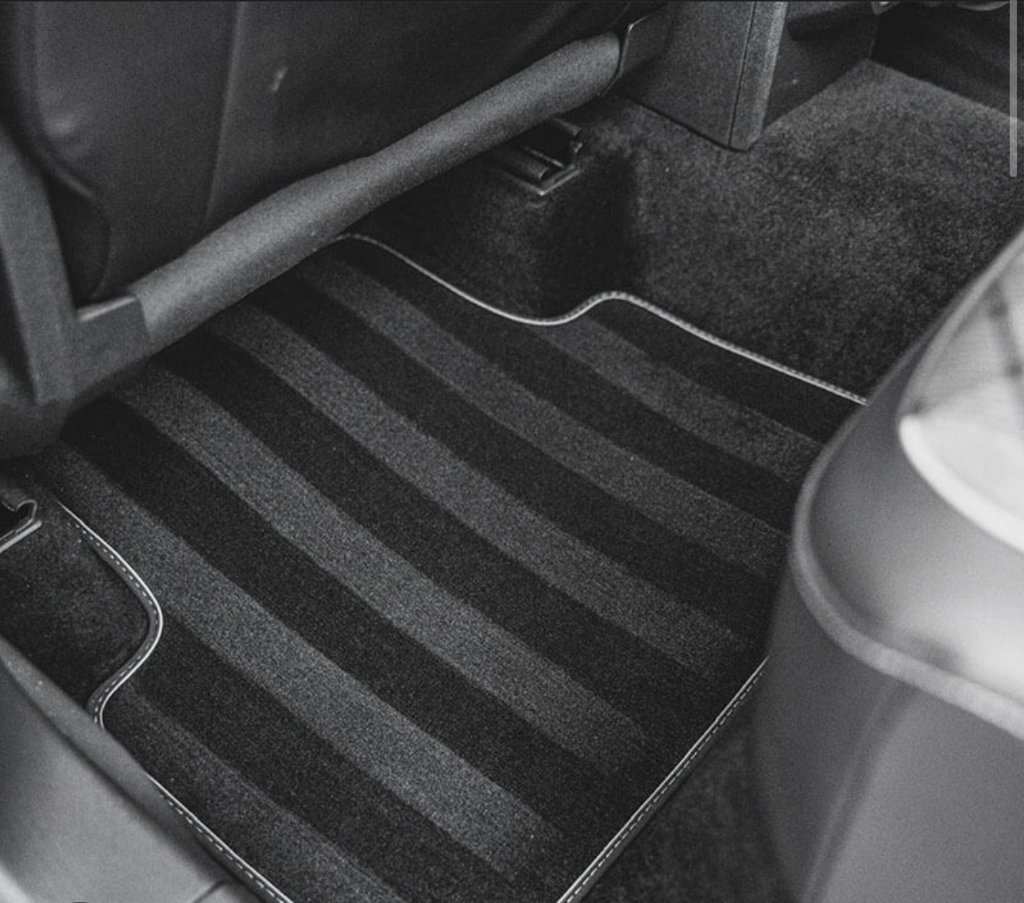 Clean rear floor carpet