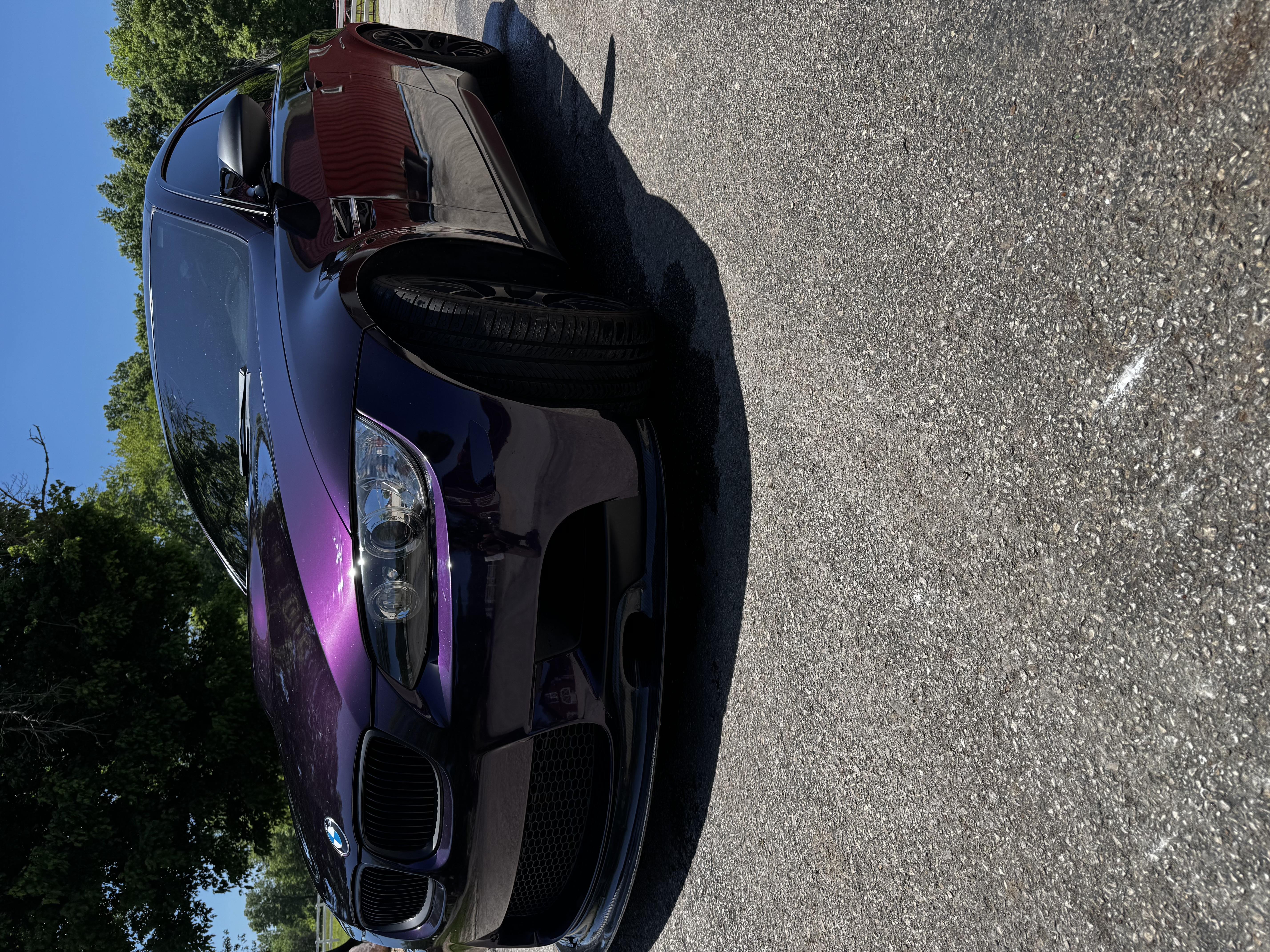 Purple BMW M front end