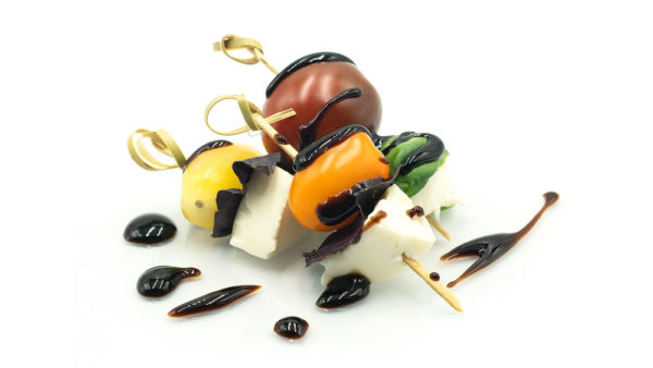 Caprese Skewer with Balsamic Reduction