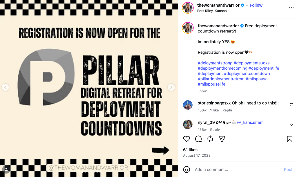 @thewomanandwarrior PILLAR registration post