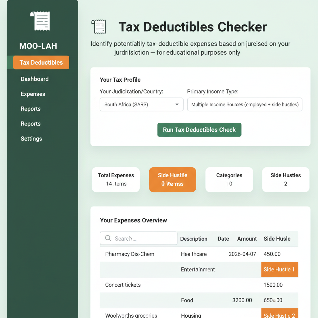 🧾 Tax Deductibles Checker