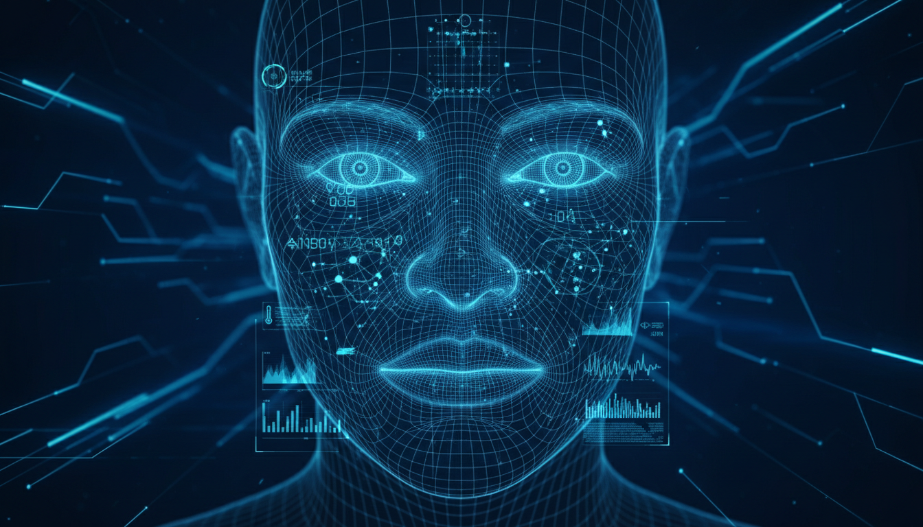 AI facial recognition enhancement visualization