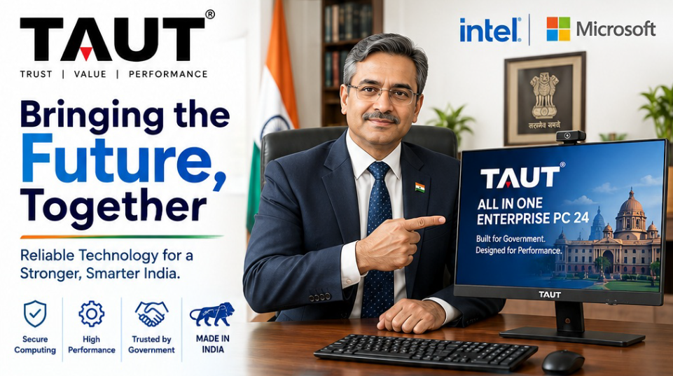 TAUT All in One Enterprise PC 24 — Make in India, built for government, Intel and Microsoft powered