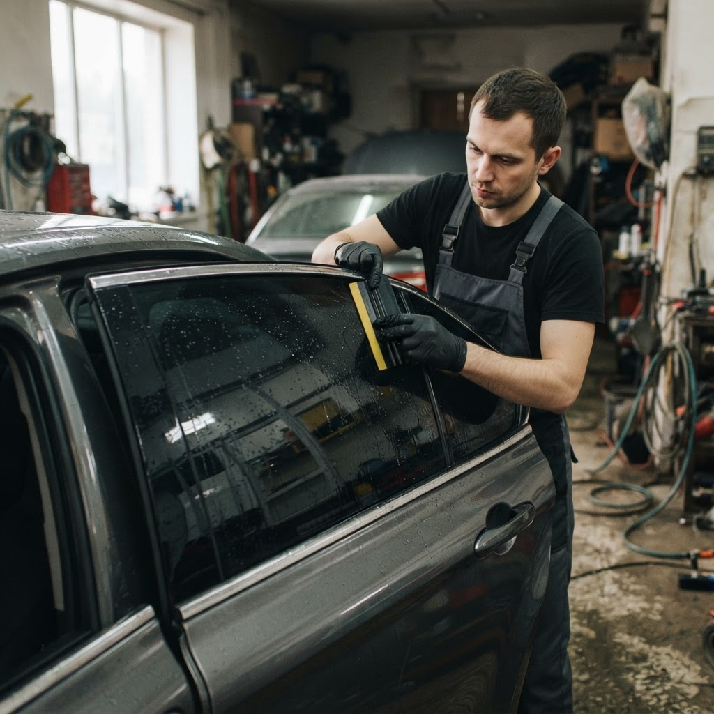 Ceramic window tinting installation on a car in Cairnlea, Melbourne
