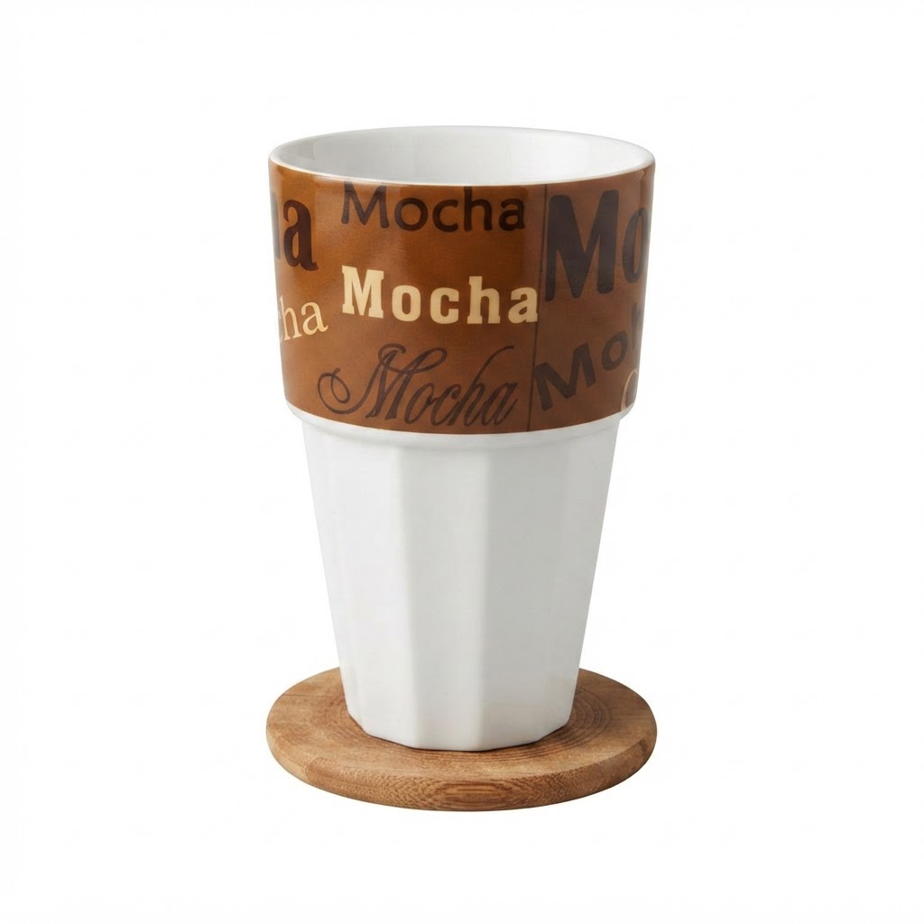 Mocha Themed Ceramic Mug