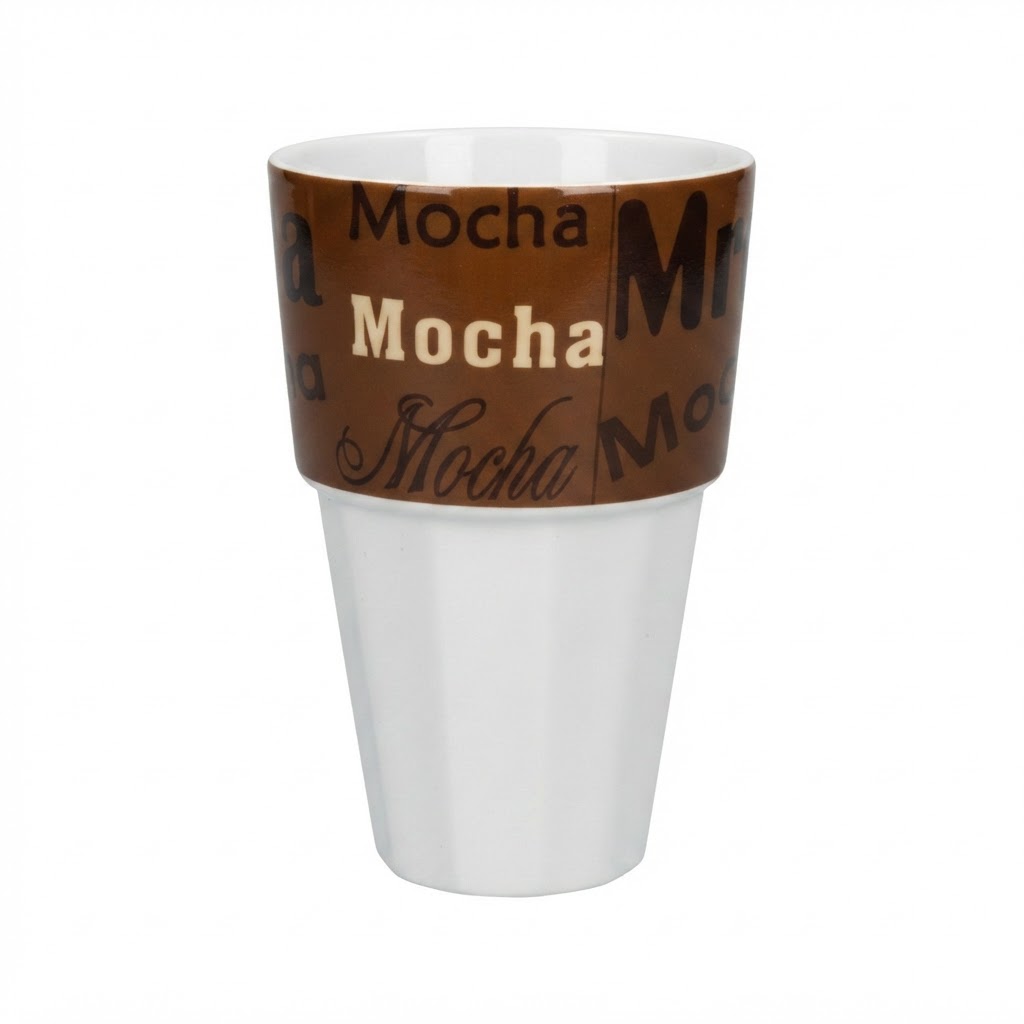 Mocha Patterned Tall Mug