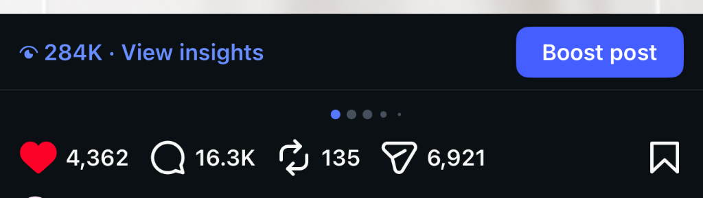 Sarah K. viral post engagement