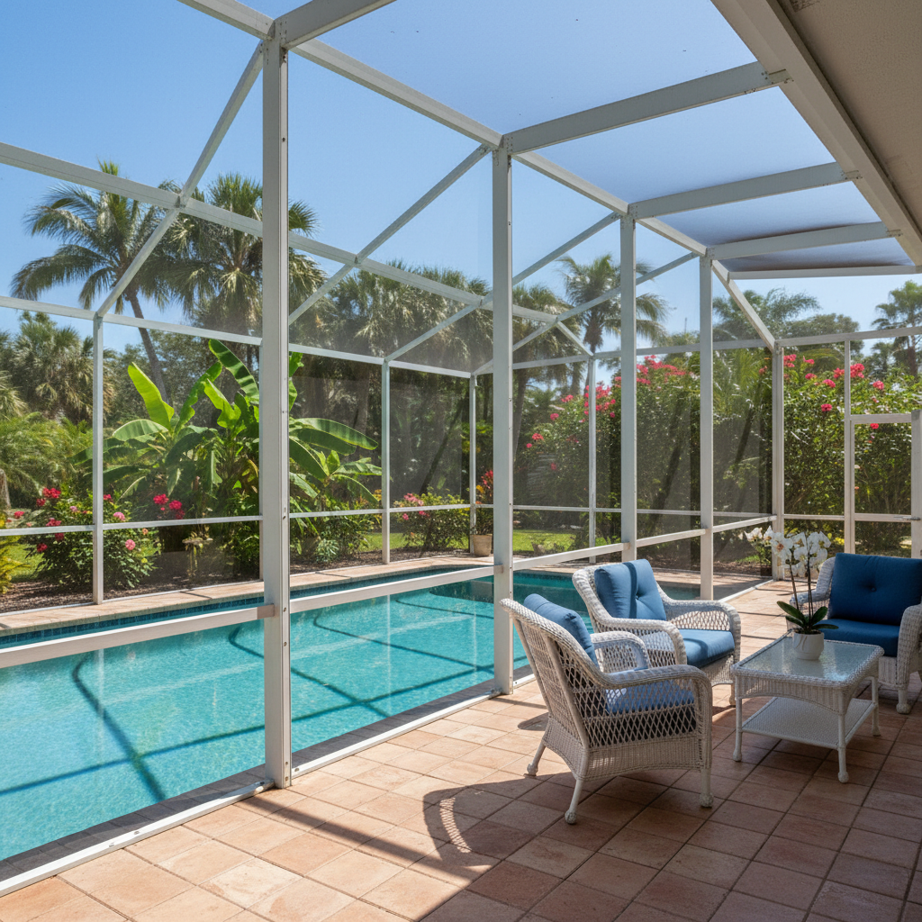 custom pool cage screen enclosure Ruskin FL Southern Legacy Co.