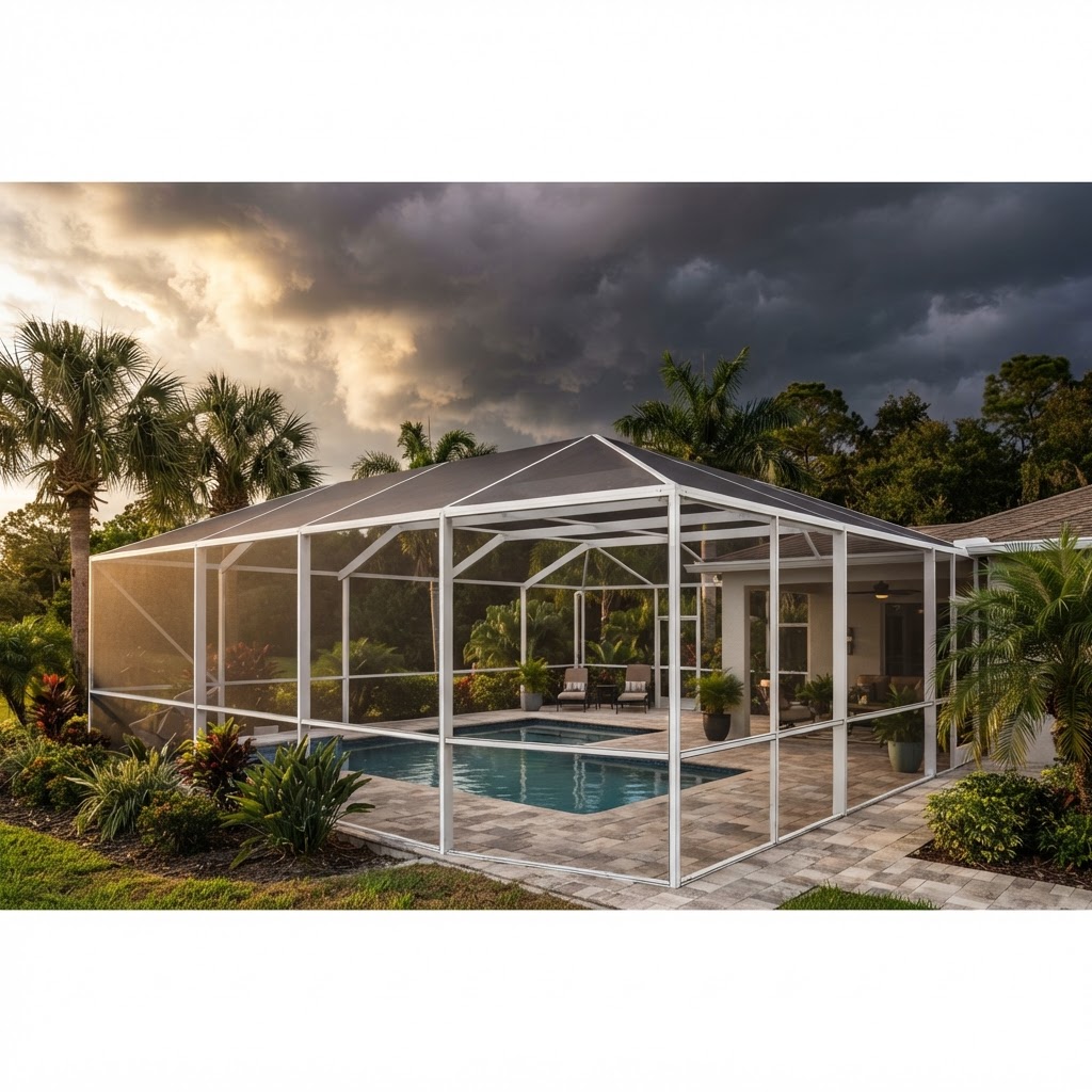 hurricane proof existing screen enclosure South Shore Florida