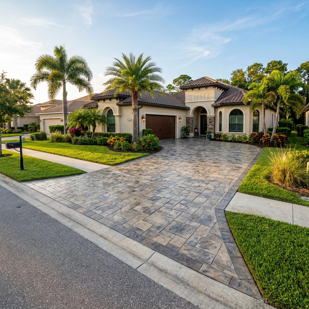 Stamped Concrete Driveway