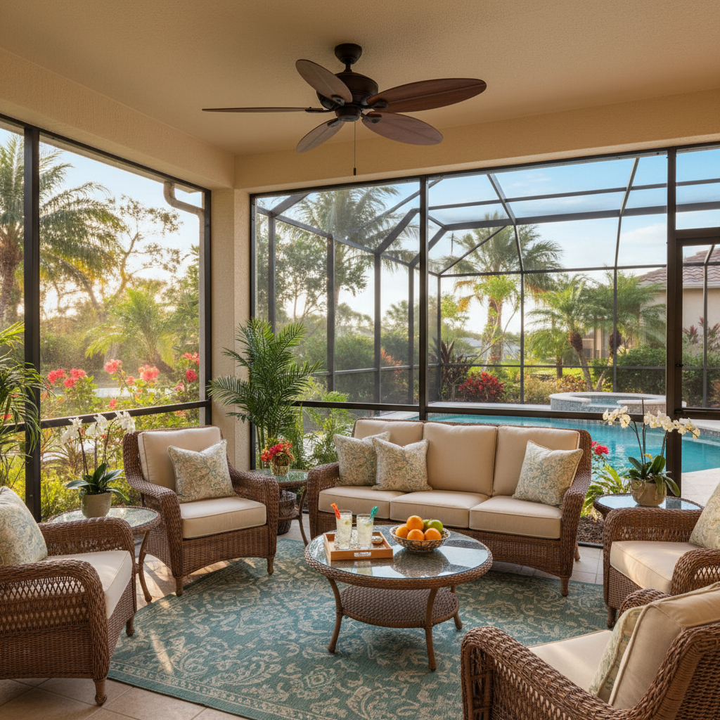 pool cage re-screen and hardware upgrade South Shore Tampa Bay