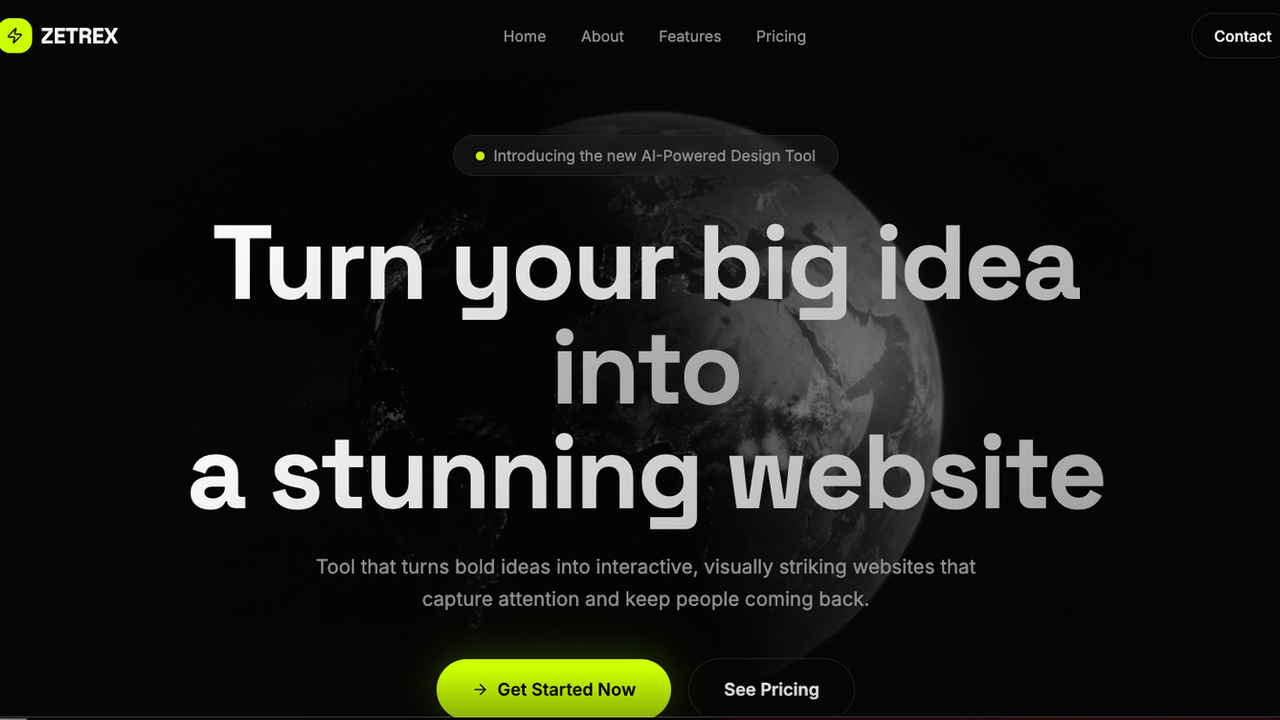 Zetrex Startup template preview