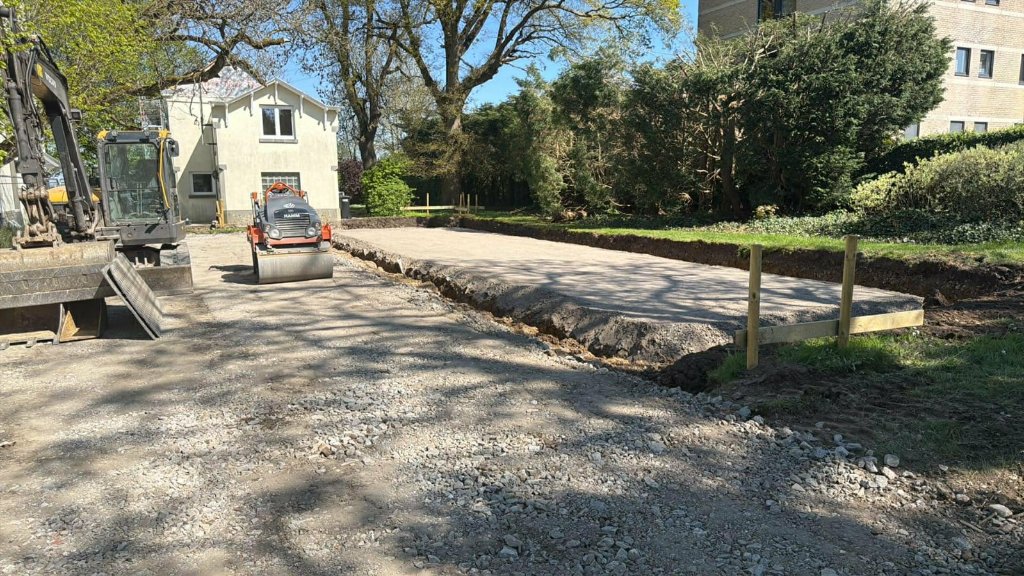 SRT nivellement gravier chantier