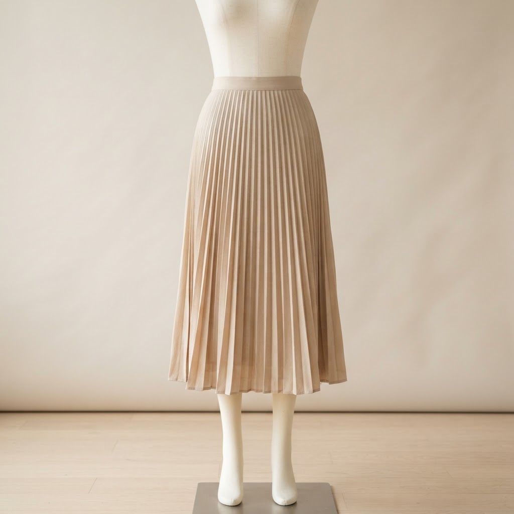 Pleated Chiffon Dress