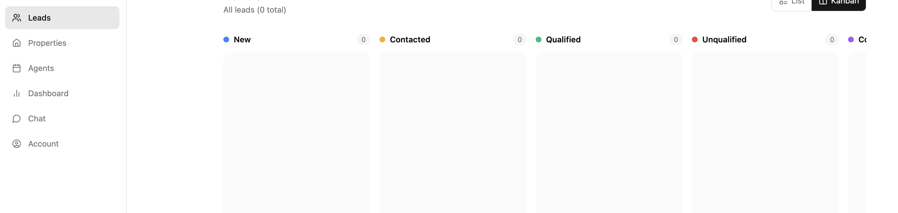 Chat and CRM template preview