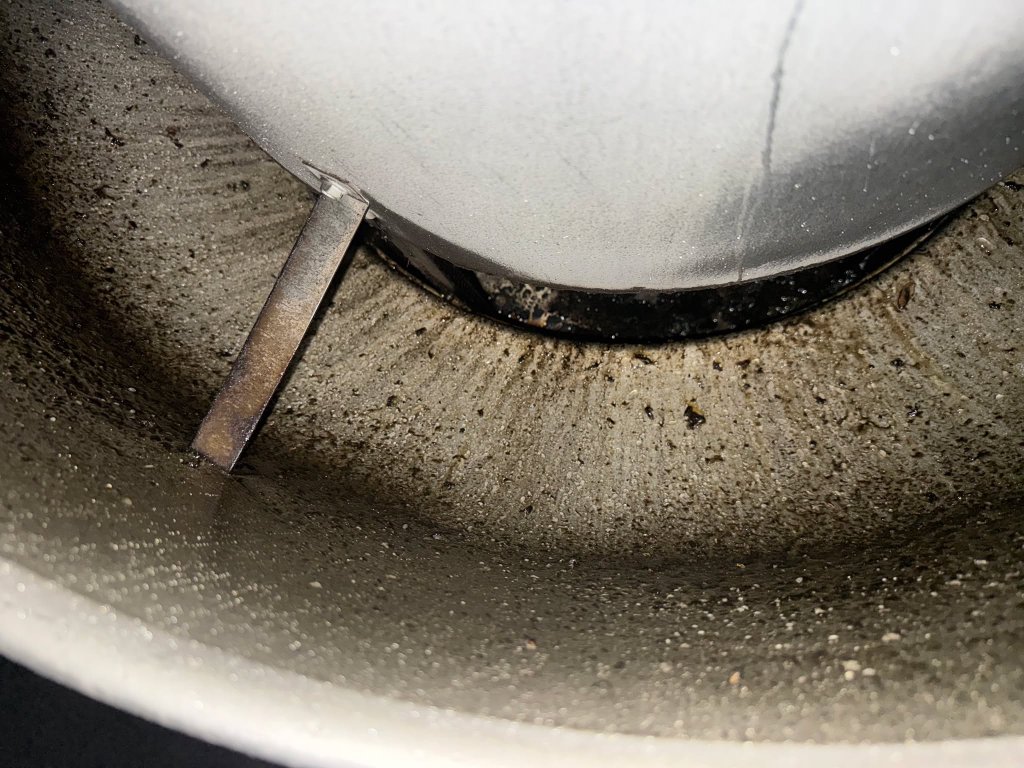 Round duct inlet before service