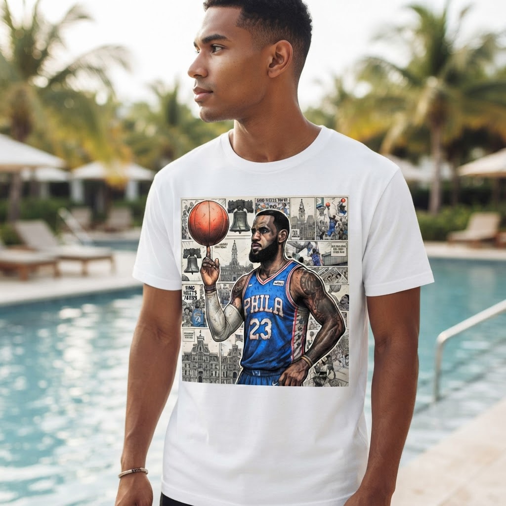 👑 Lebron James The King of Philadelphia Graphic T-Shirt | Premium Basketball Streetwear Tee