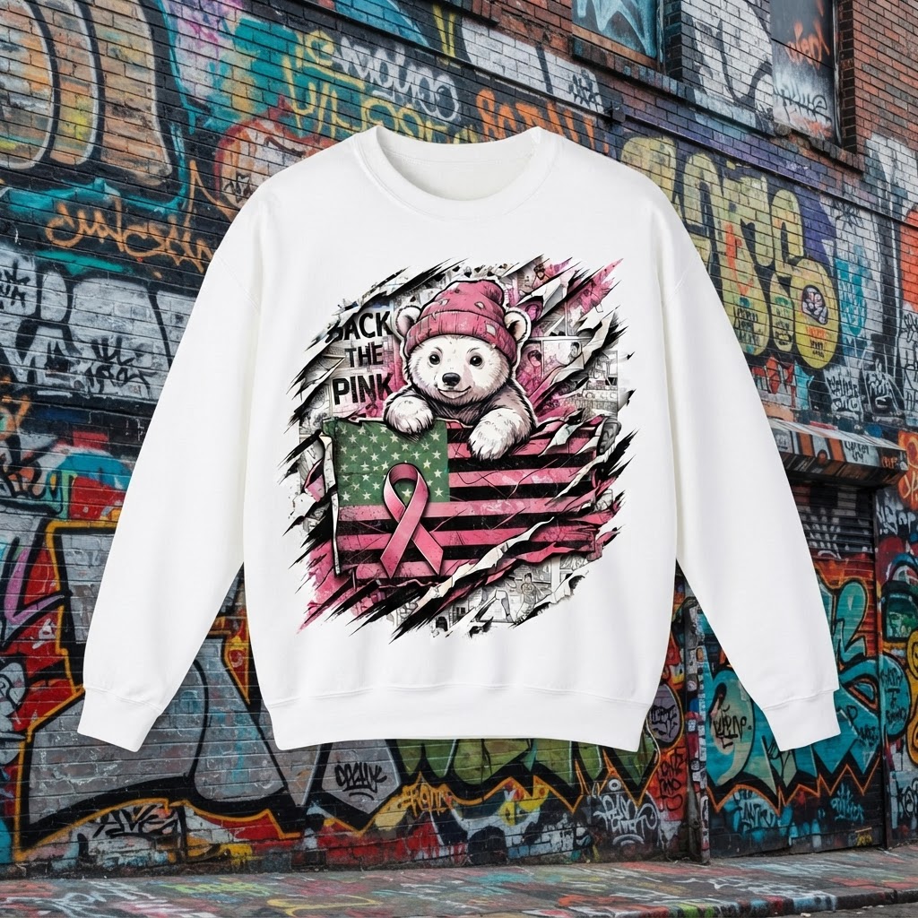 Back To The Pink Breast Cancer Awareness Sweat Shirt | Cozy Support Pullover