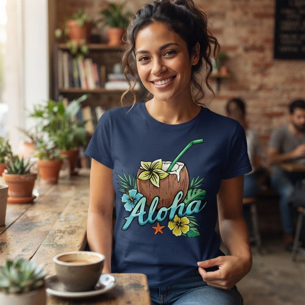 Aloha Island Graphic T-shirt | Vibrant Tropical Vibes | Soft Cotton Comfort