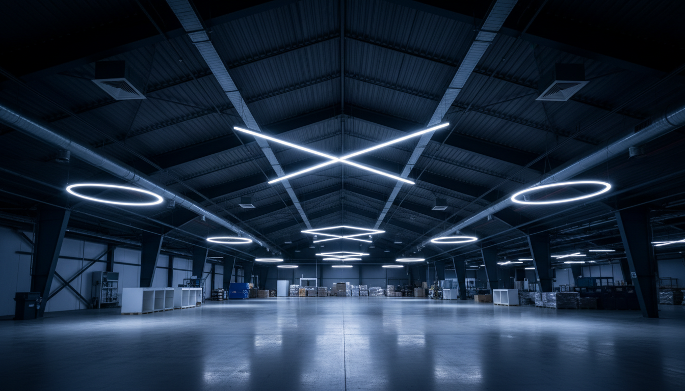 LED lighting in industrial space