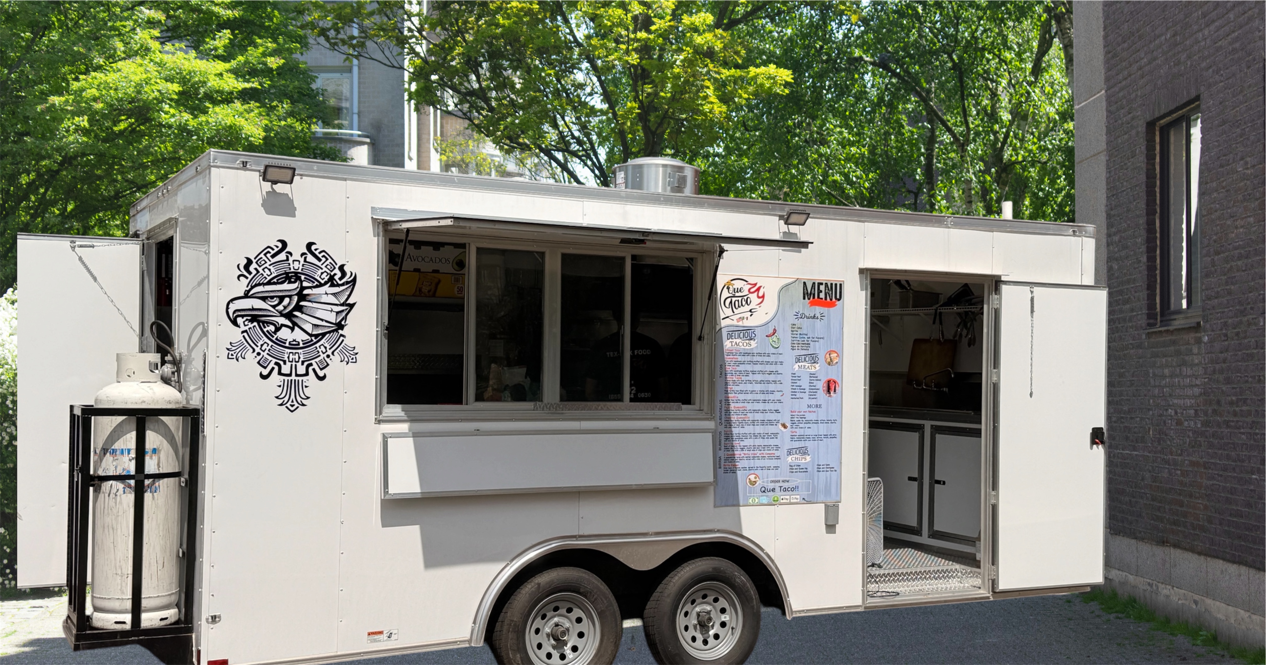 Que Taco catering food trailer
