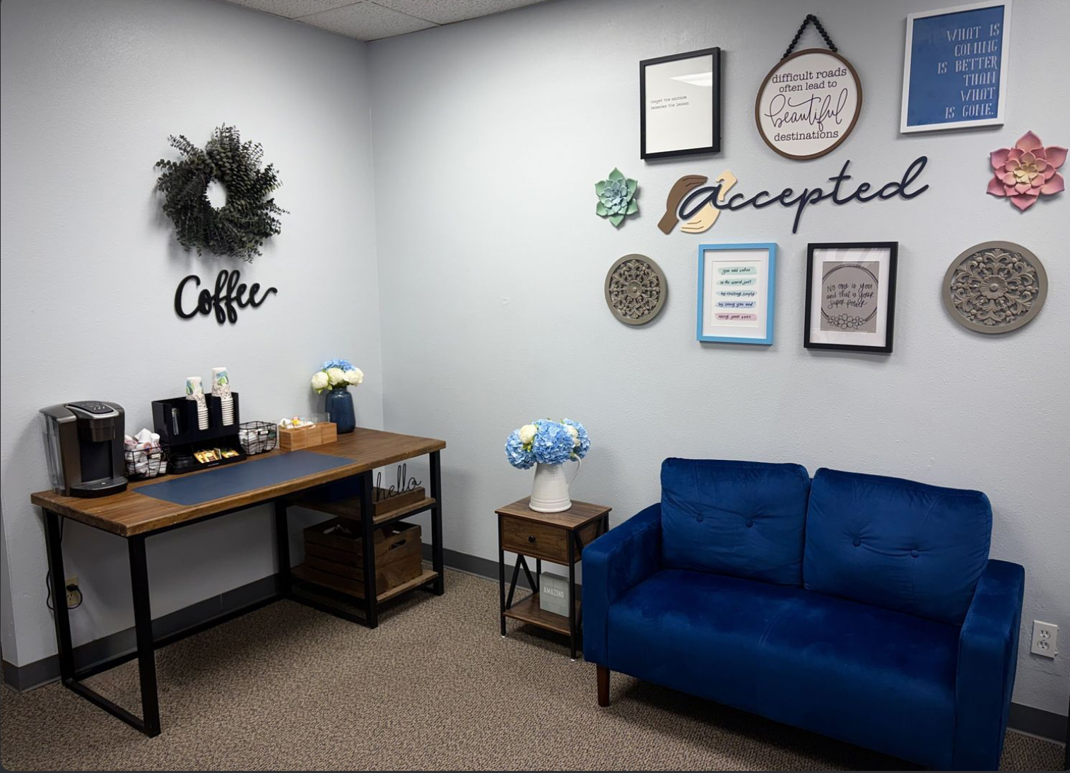 Therapy office interior