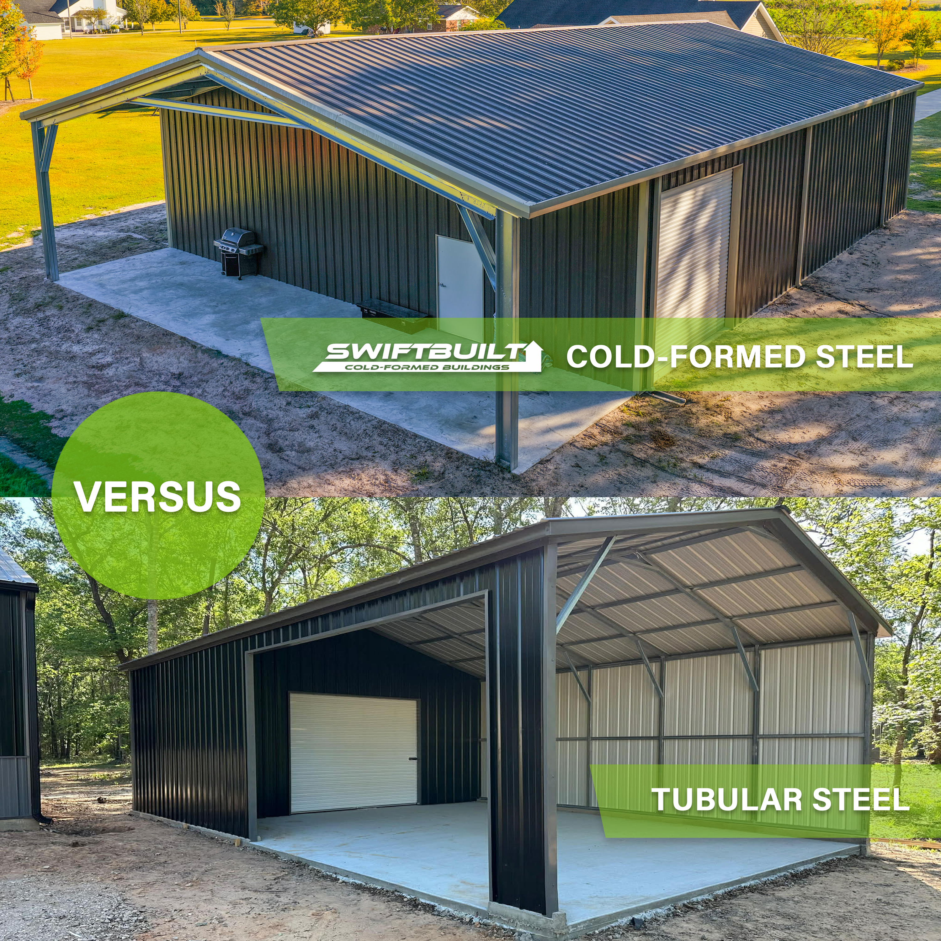 Cold-formed steel versus tubular steel comparison