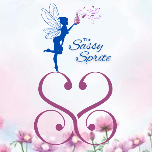 The Sassy Sprite logo — fairy silhouette with decorative swirl