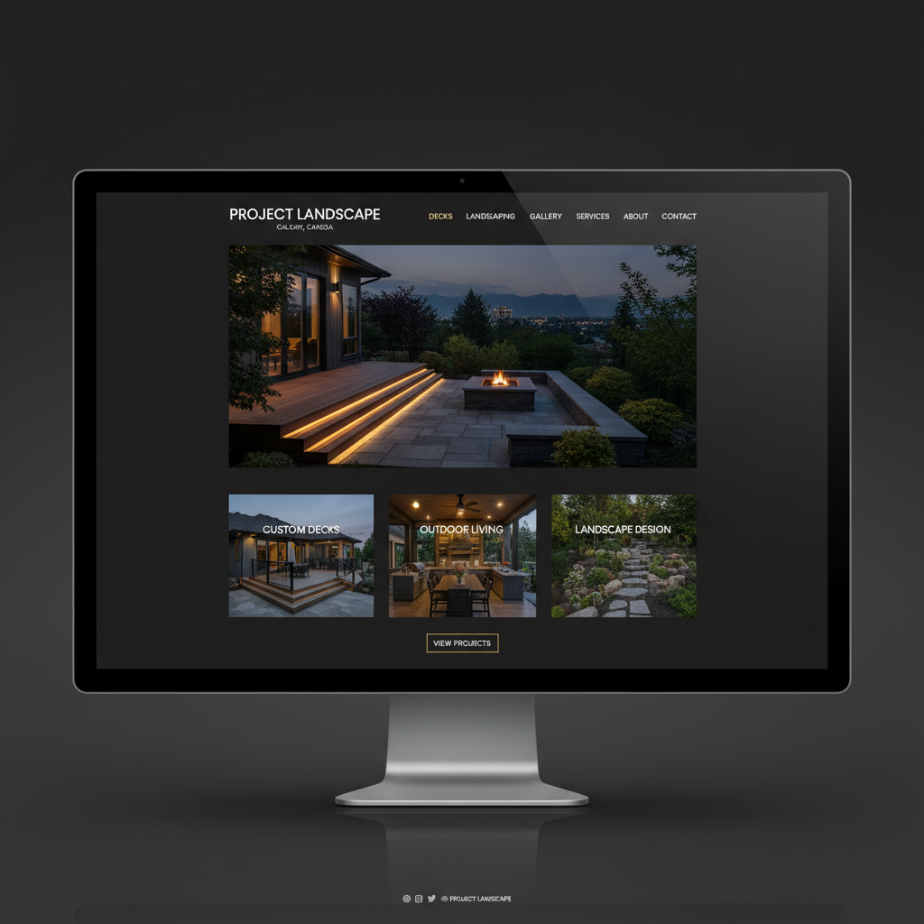 project landscape website preview