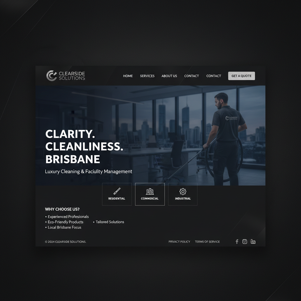 clearside solutions website preview