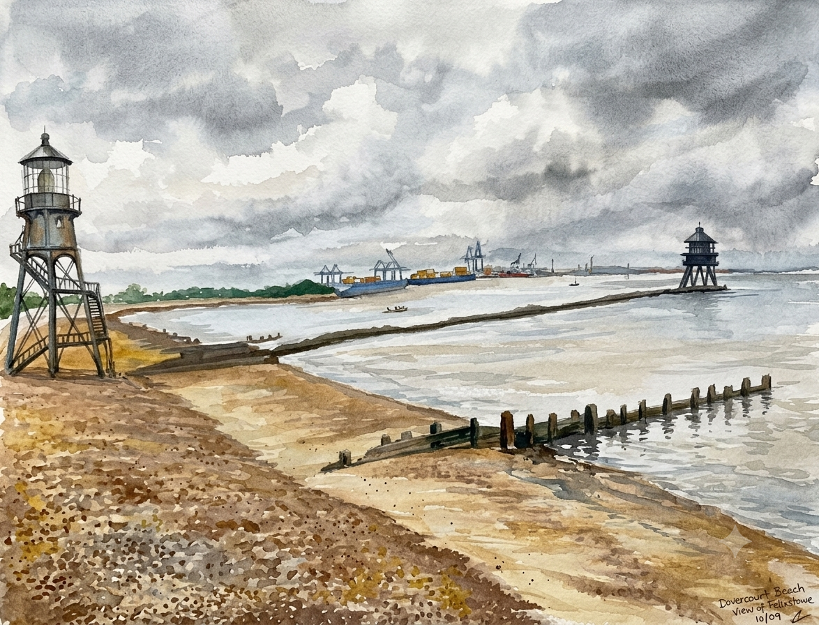 Quiet waters distant port