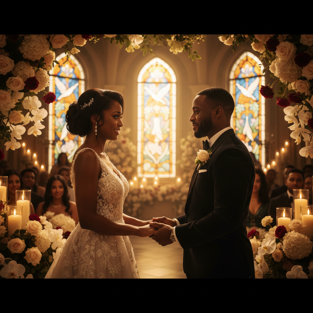 Wedding vows cinematic moment
