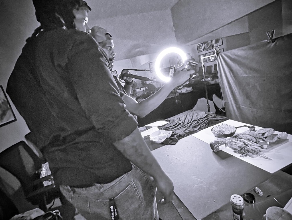 Behind the scenes food content production