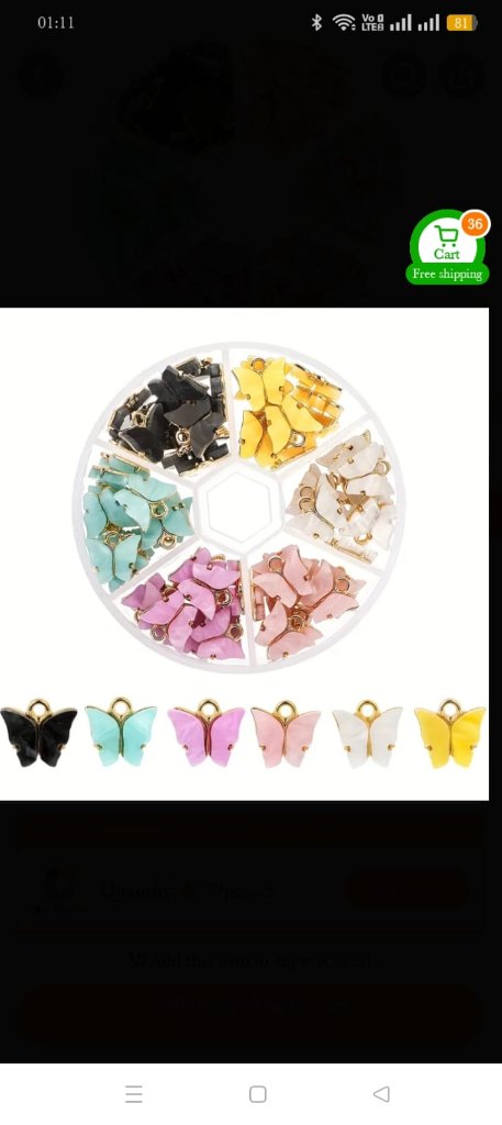 Butterfly charms