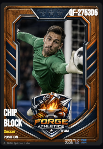Chip Block Forge Athletics ScoutUs sports card