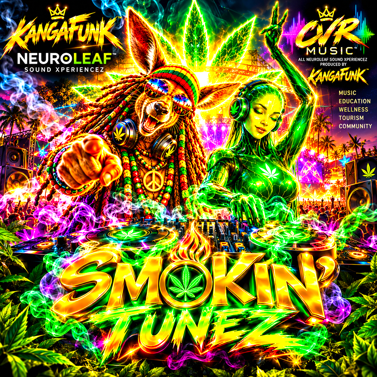CVR MUSIC — SMOKIN' TUNEZ · KANGAFUNK × NEUROLEAF SOUND XPERIENCEZ