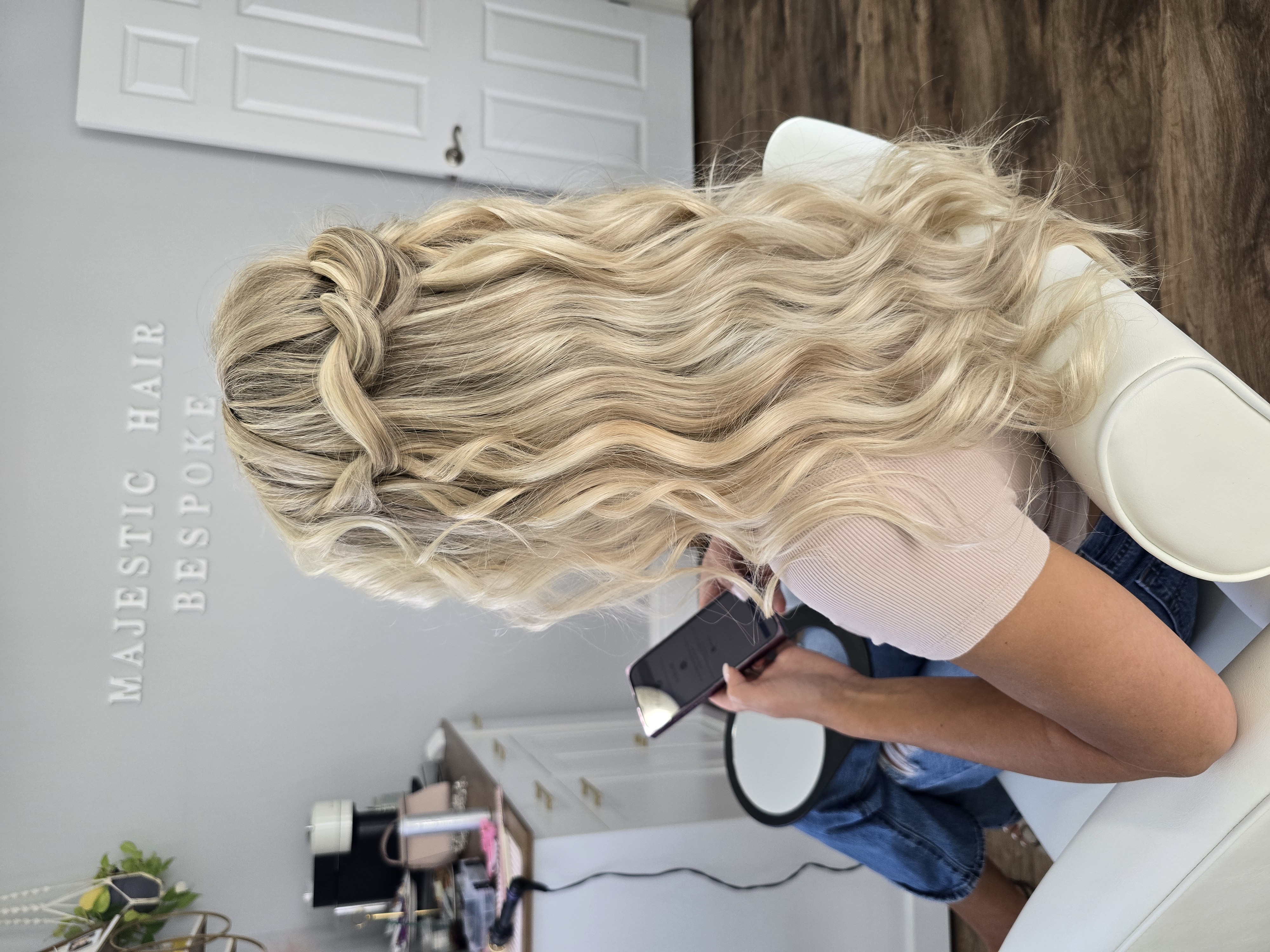 Bridal hair styling by Paige