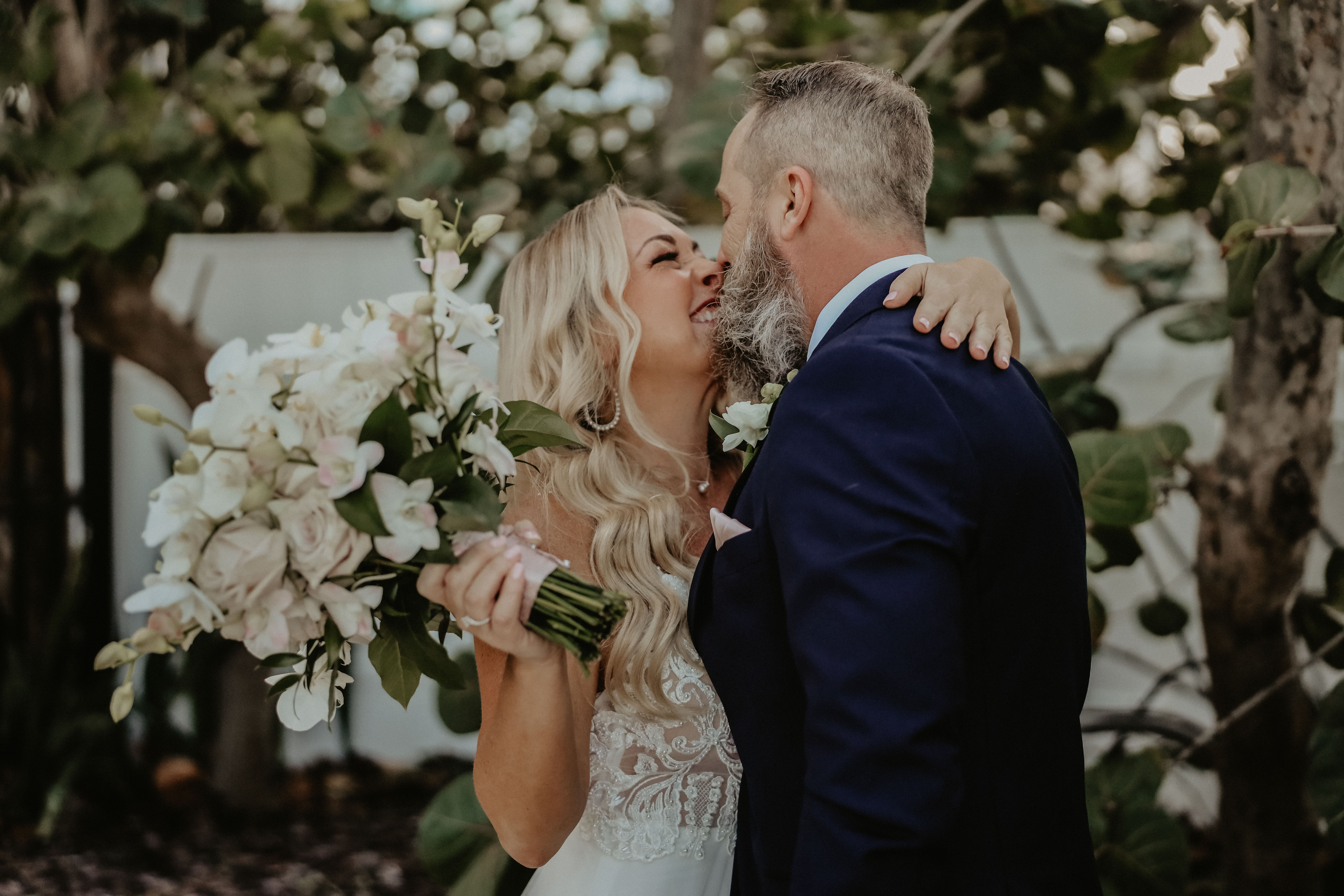 Golden hour bridal waves