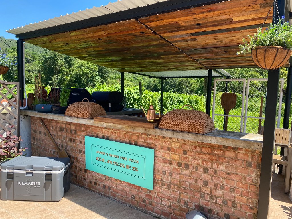 Jamie's Wood Fire Pizza Classes counter