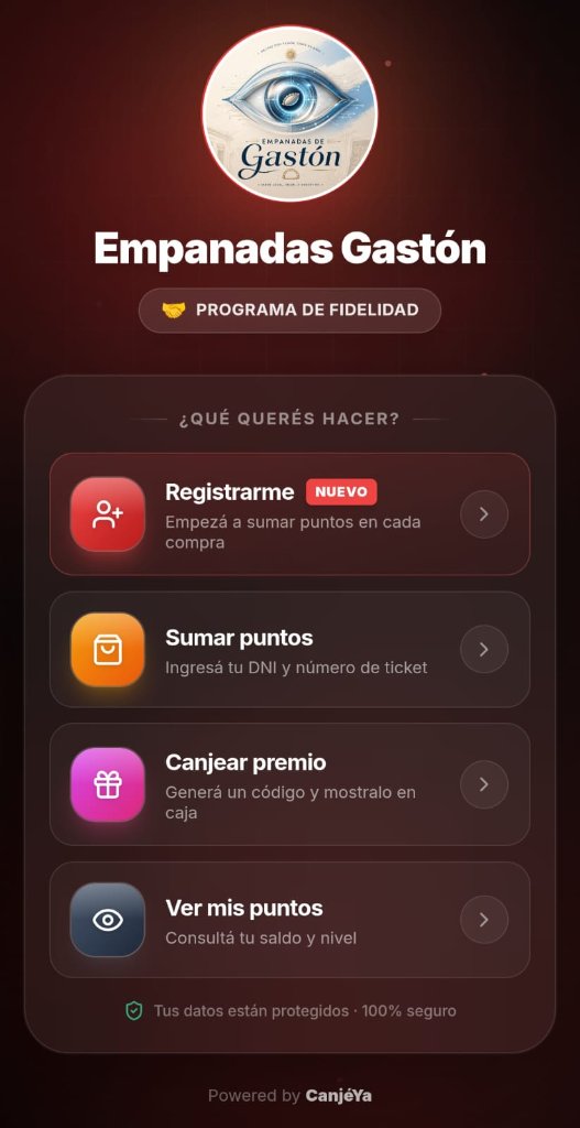 Portal de fidelidad CanjéYa