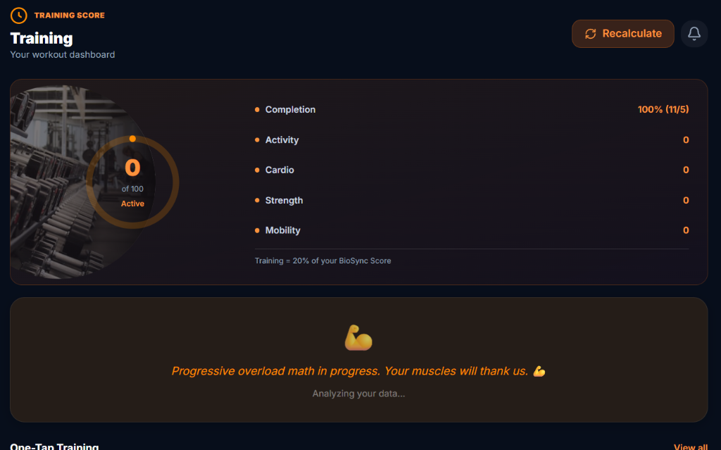 Training Dashboard