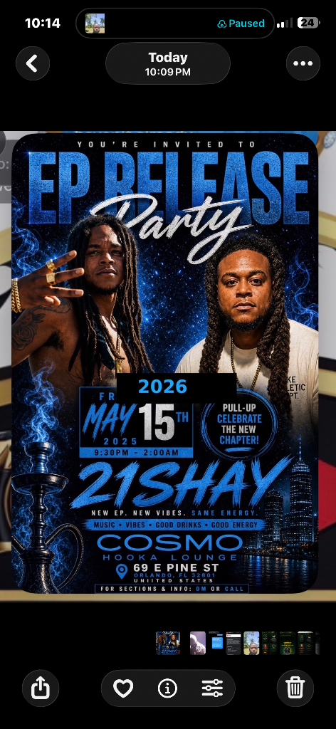 21Shay EP Release Party Flyer