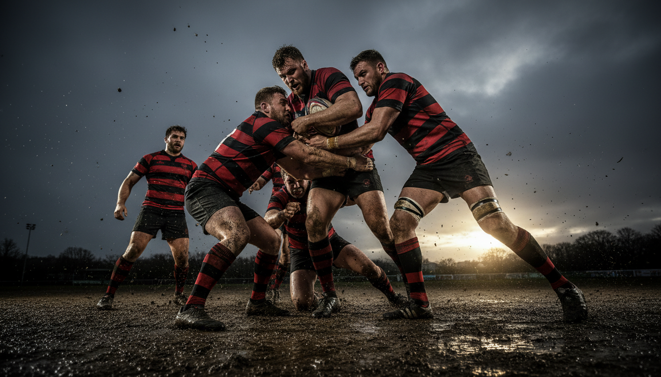 Rugby action shot