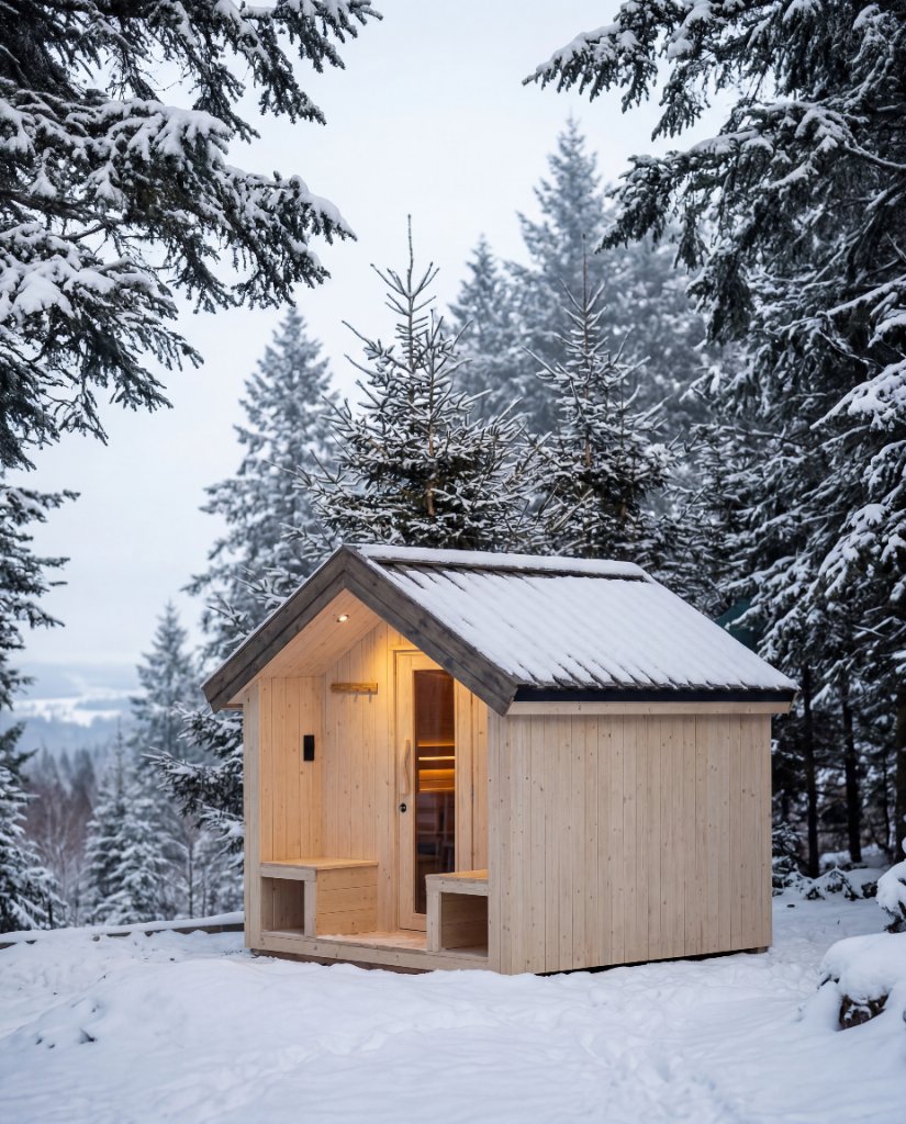 HYTTE – classic sauna with mono-pitch roof
