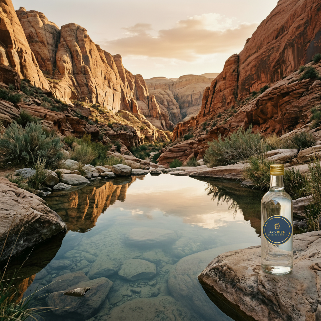 475 Deep artesian water bottle