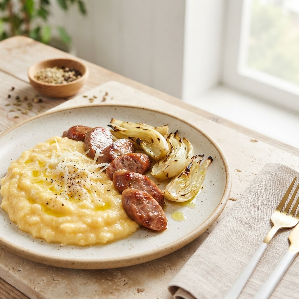 Rustikale Pfanne mit Salsiccia und Fenchel