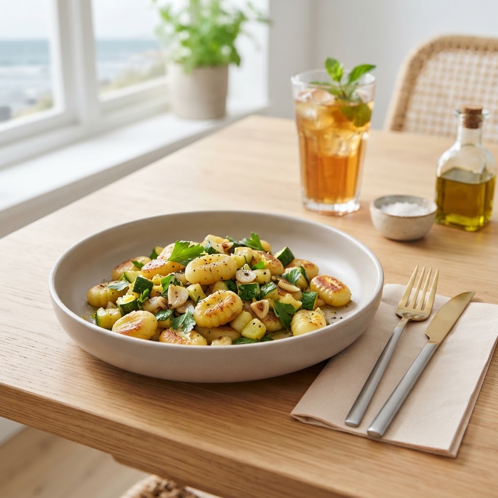 Pfannen-Gnocchi mit Zucchetti und Zitrone