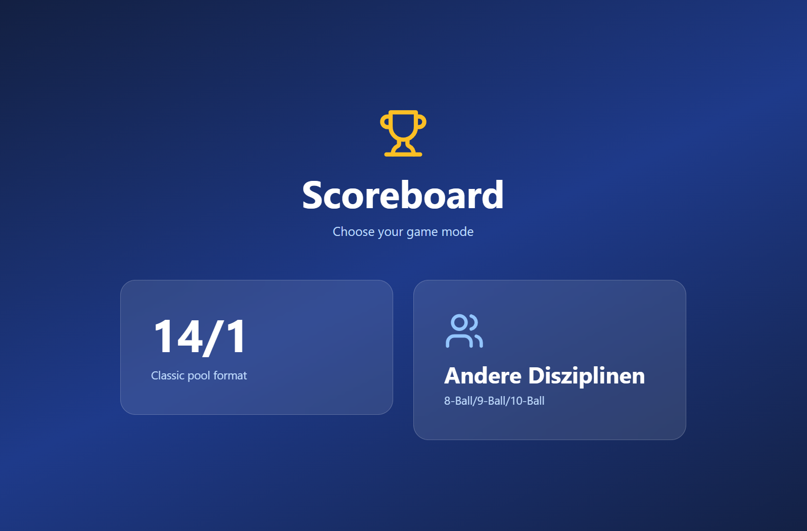 ScoreBoard for Billard template preview